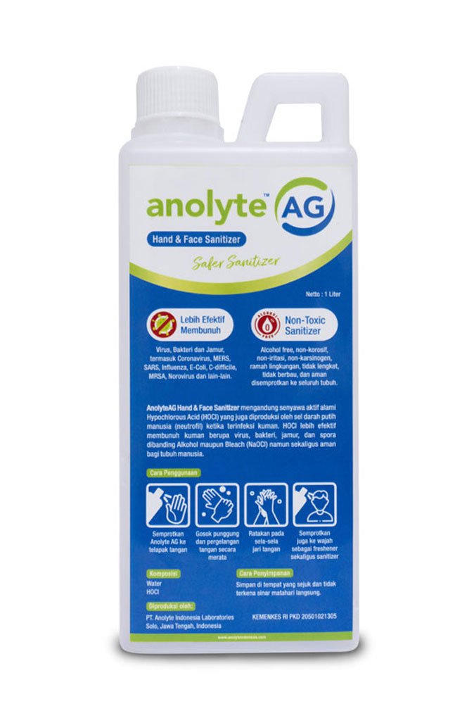 Cairan Hand Sanitizer Anolyte AG 1 Liter